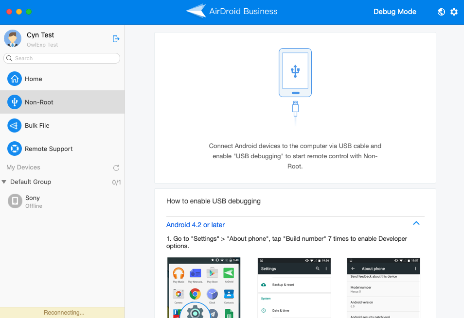 android device easy remote control airdroid business