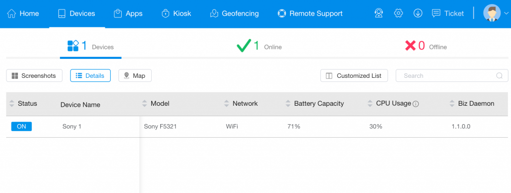 remote device management dashboard airdroid business