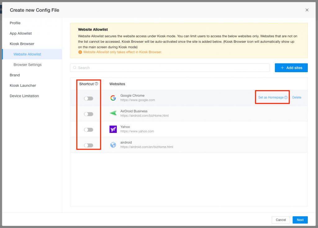 android kiosk mode lockdown browser