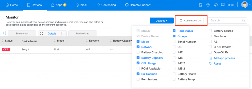 android remote device management mdm software