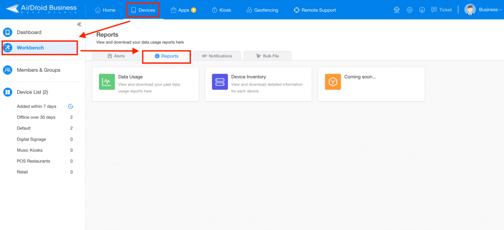 AirDroid Business MDM Reporting Feature