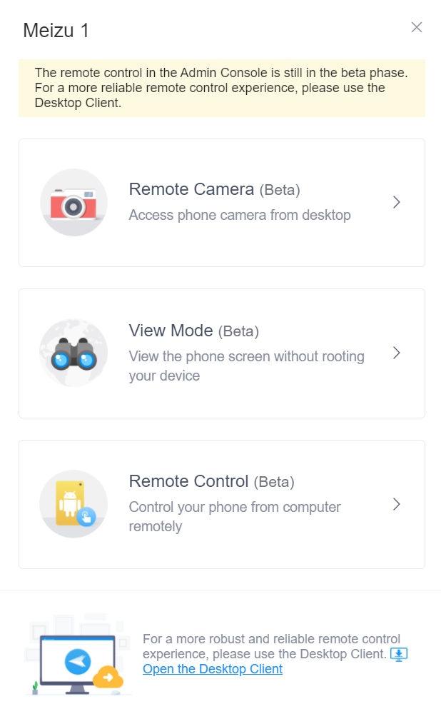 Remote options