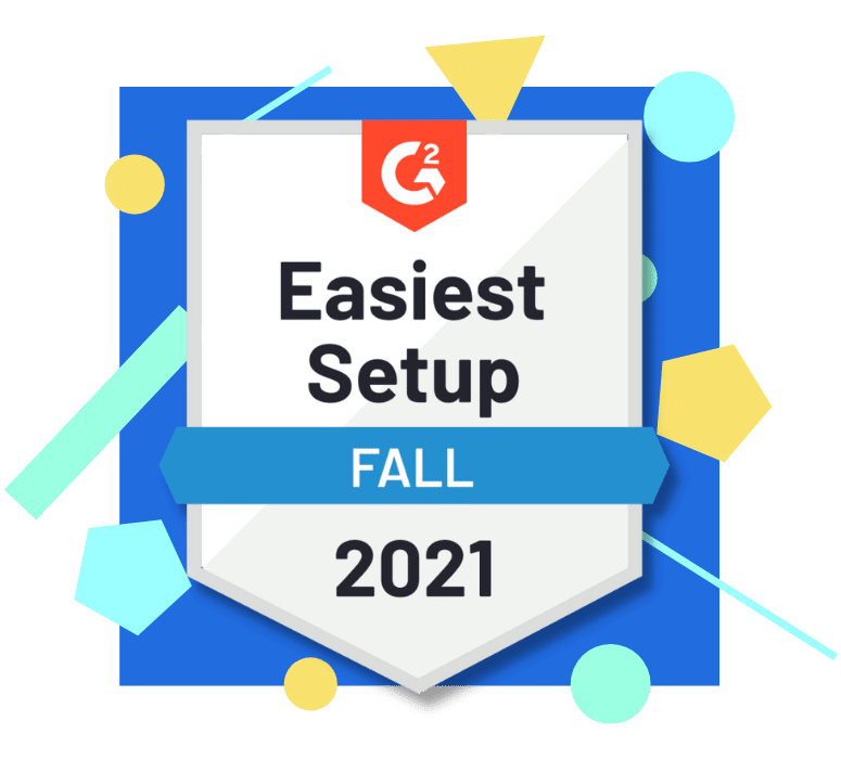G2 badge - Easy Setup Fall 2021