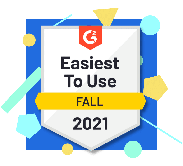 G2 badge - Easy to Use fall 2021