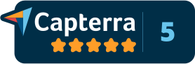 5 star review badge from Capterra