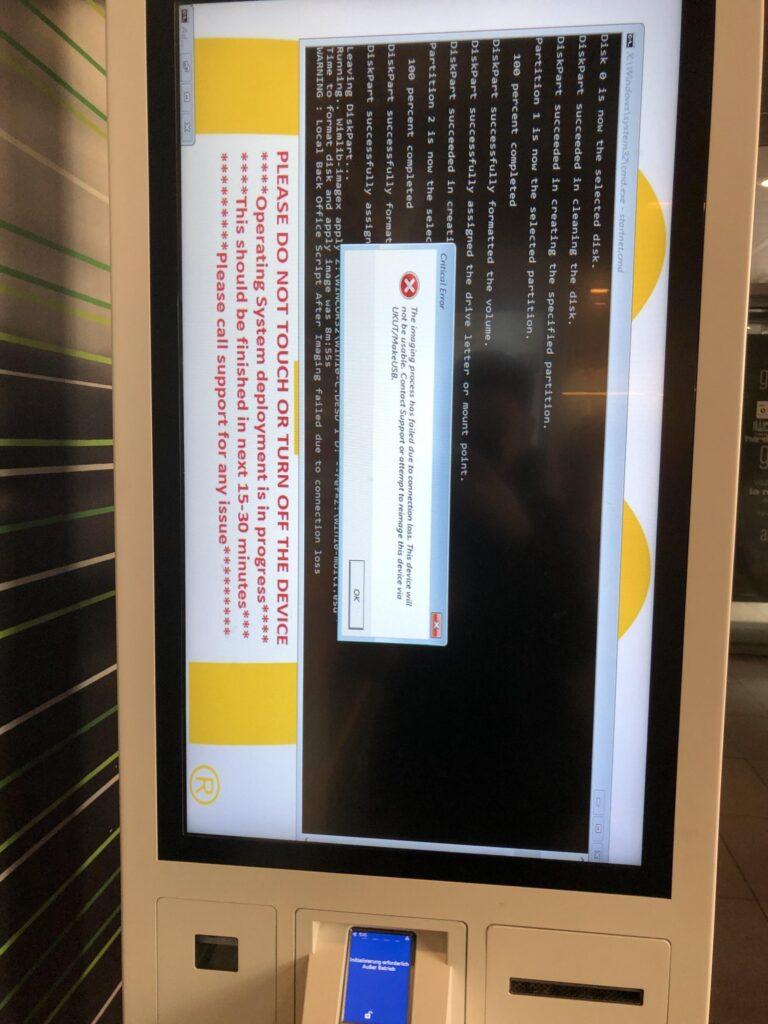 McDonald’s operating system deployment failed